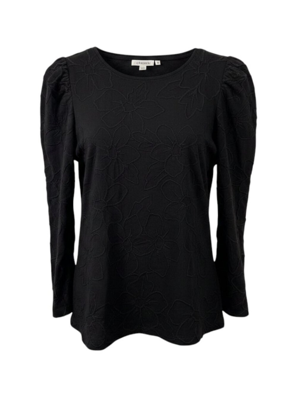Chico's Women's Floral Embroidered Top M